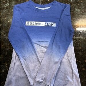 Abercrombie Kids Blue Long Sleeve Tee with Gradient Design